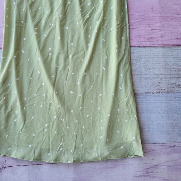 Princess Polly Pastel Green Daydreamer Polka Dot Midi Slip Skirt 10US‎ - Picture 4 of 6